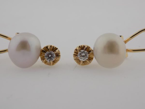 Pendientes con perlas y brillantes - Imagen 3
