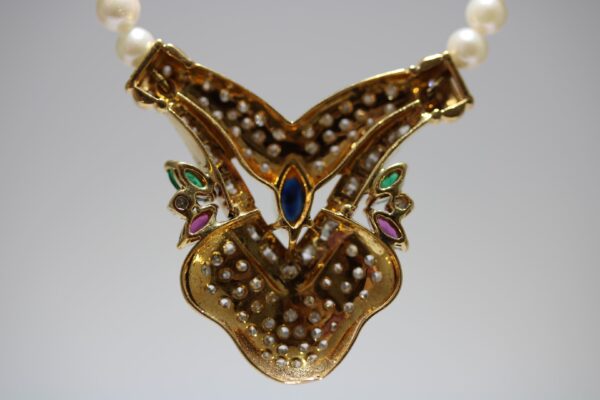 Gargantilla de perlas con colgante oro 18K - Imagen 5
