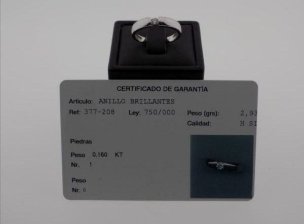 Anillo alianza con brillante