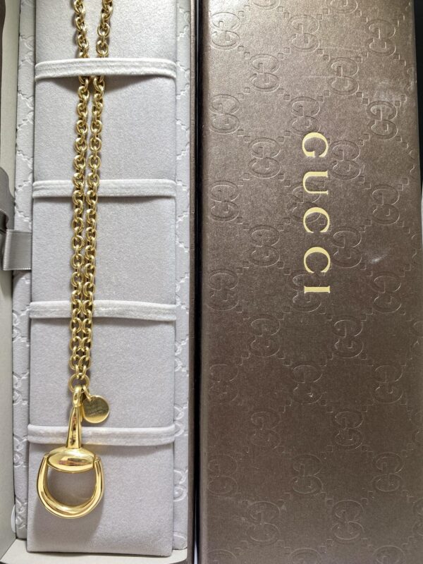 Collar Gucci Horsebit 18K - Imagen 4
