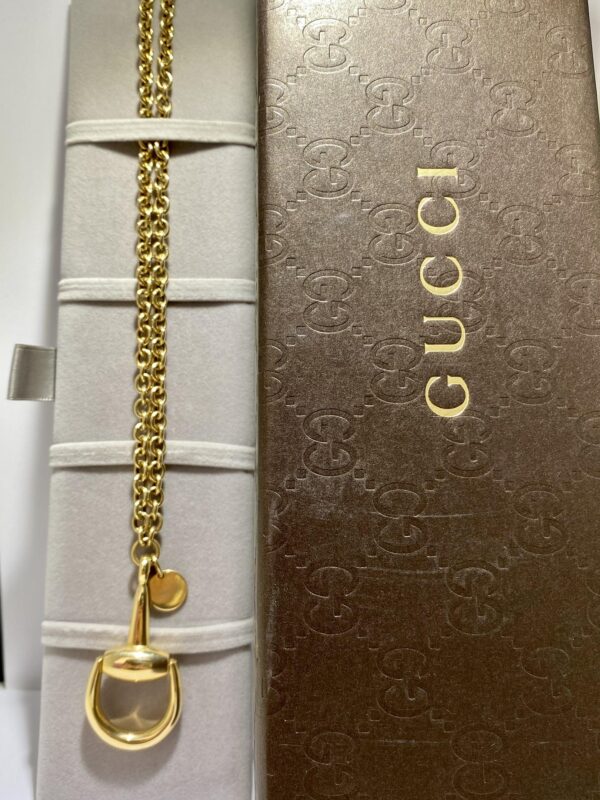 Collar Gucci Horsebit 18K - Imagen 2