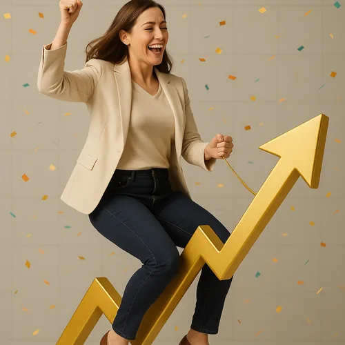 Mujer vendiendo oro
